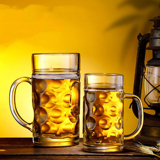 Large Capacity Glass Beer Mug With Handle